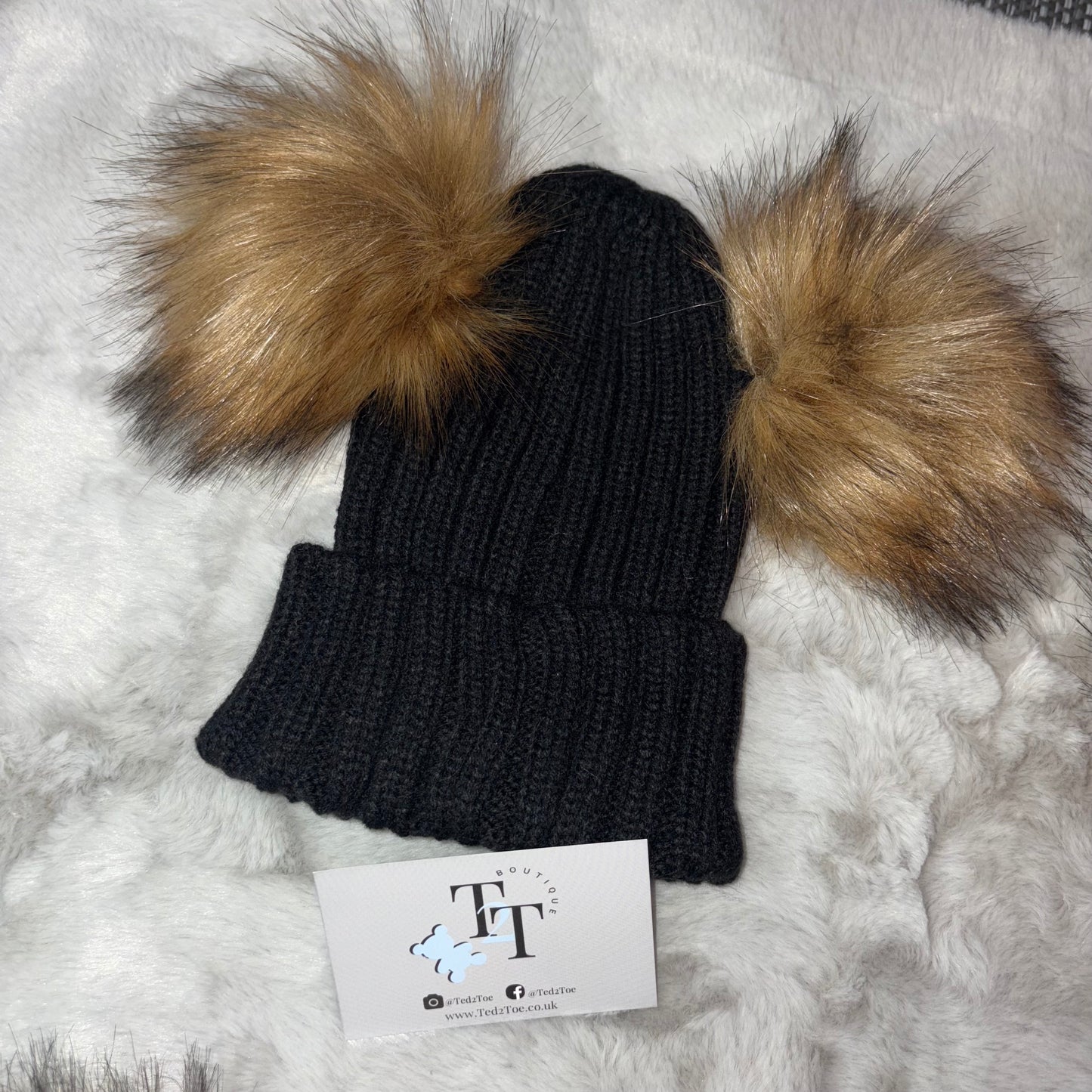 Thick & Fluffy Double Pom Hats