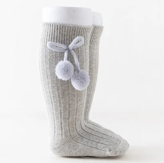 Knee High Pom Socks