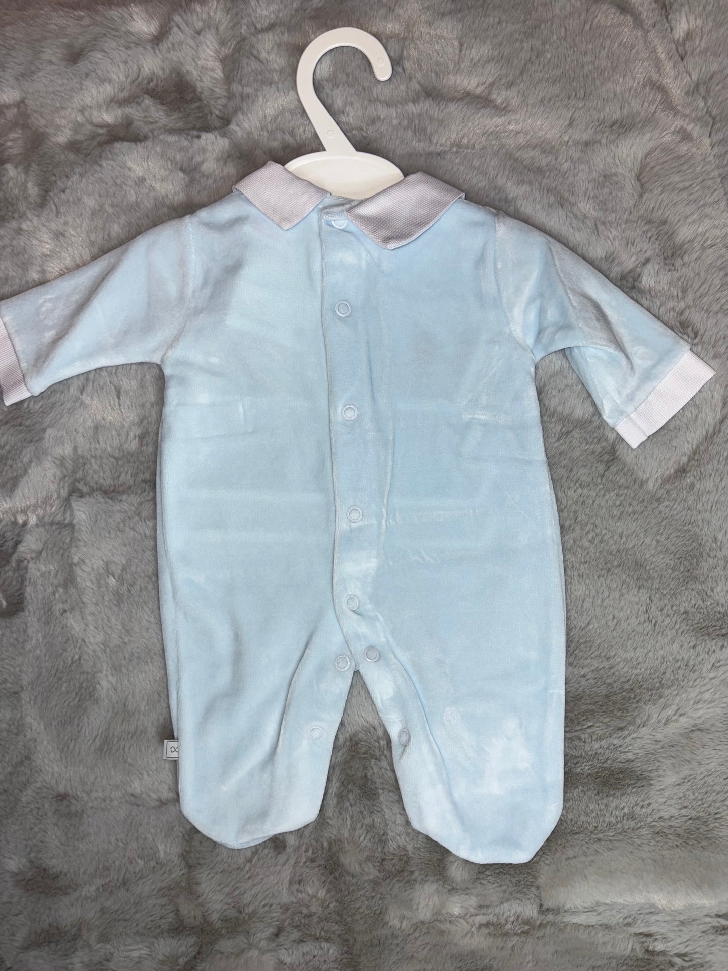 Little Soldiers Velour Sleepsuit
