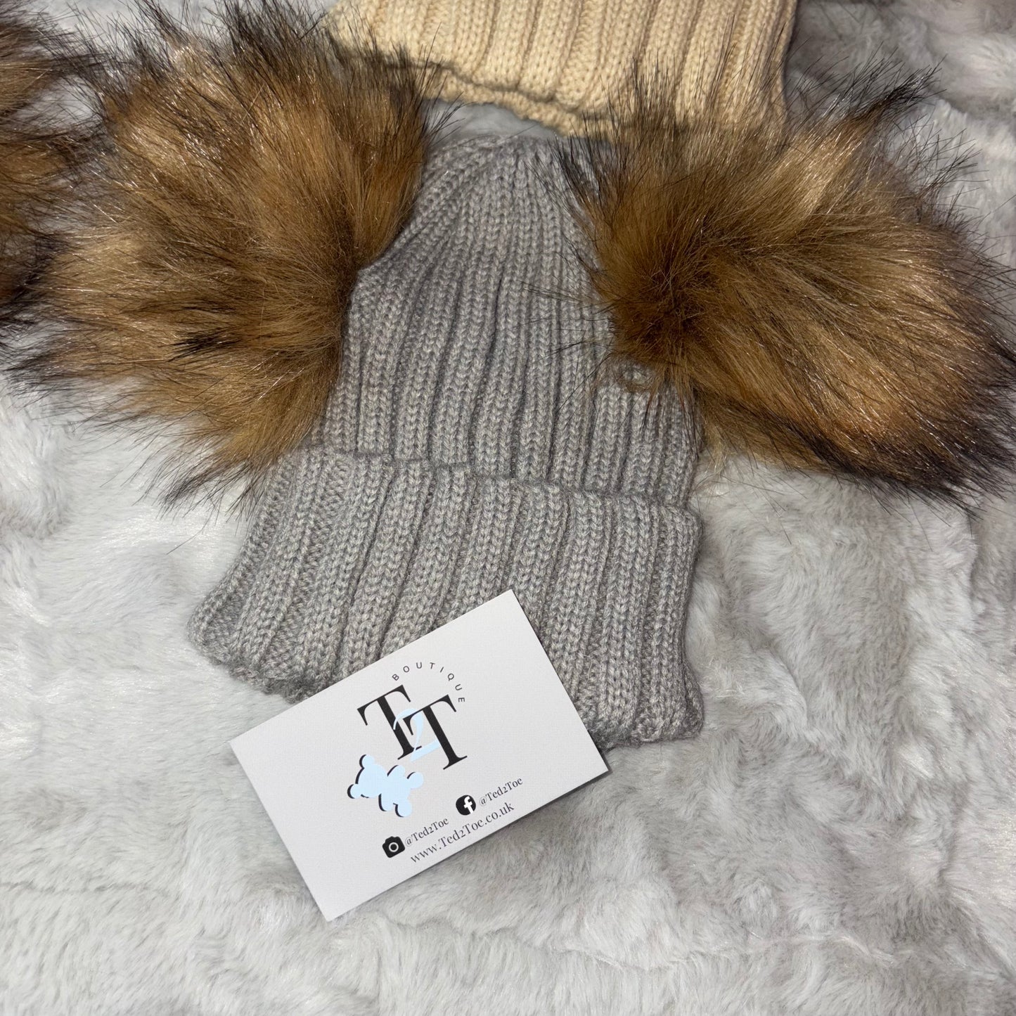 Thick & Fluffy Double Pom Hats