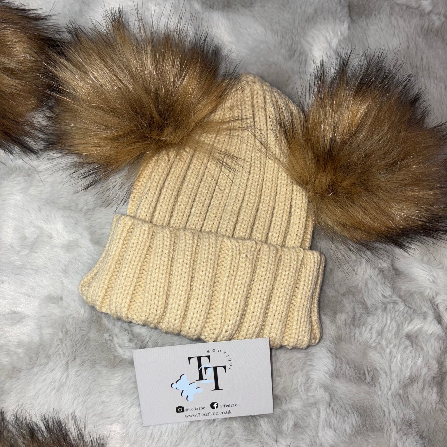 Thick & Fluffy Double Pom Hats