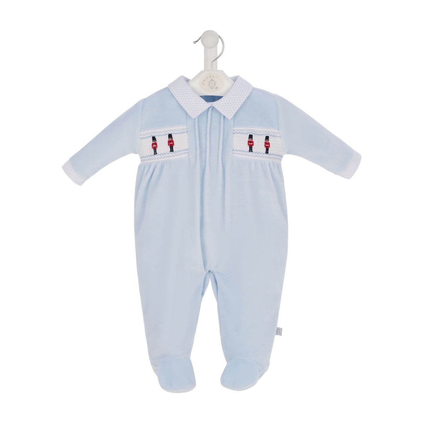 Little Soldiers Velour Sleepsuit