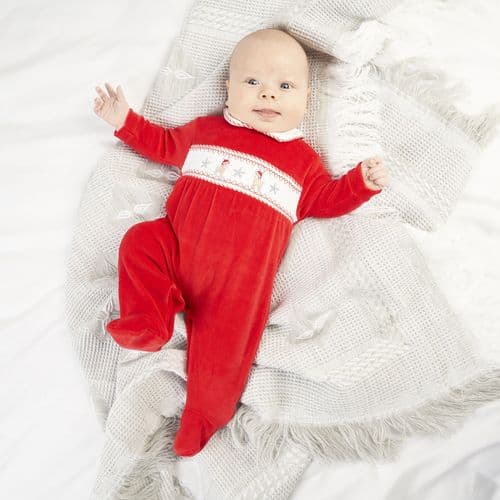 Little Reindeer Smocked Sleepsuit